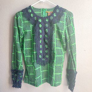 Tory Burch Square Patterned Top